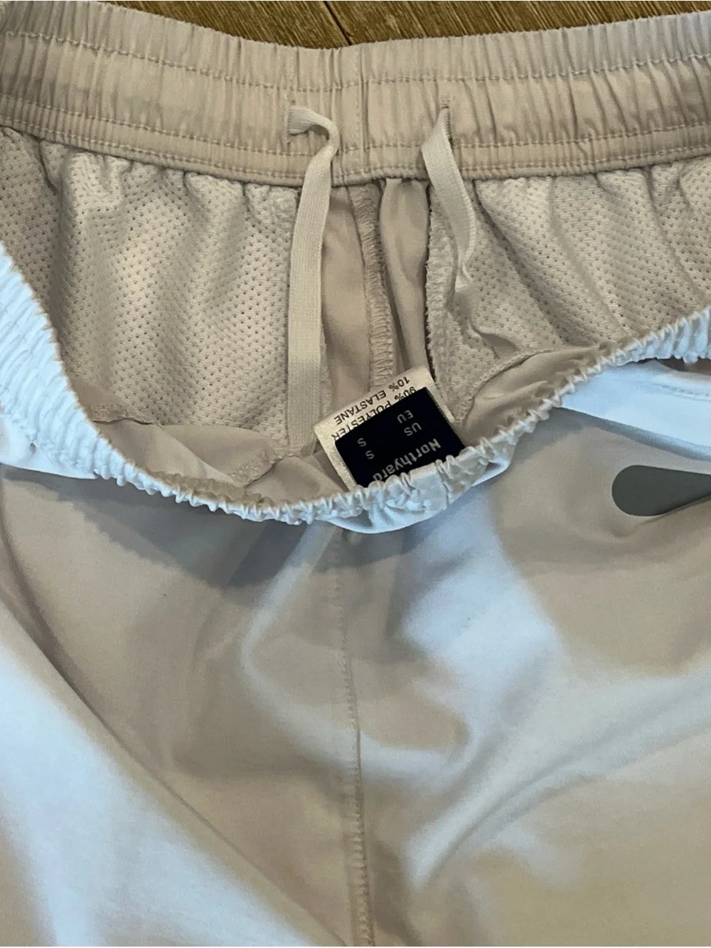 Northyard Men's Small Athletic Shorts White Zip Pockets Active Wear Running